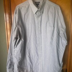 Croft & Barrow Men's Blue Checkered Button Down Shirt